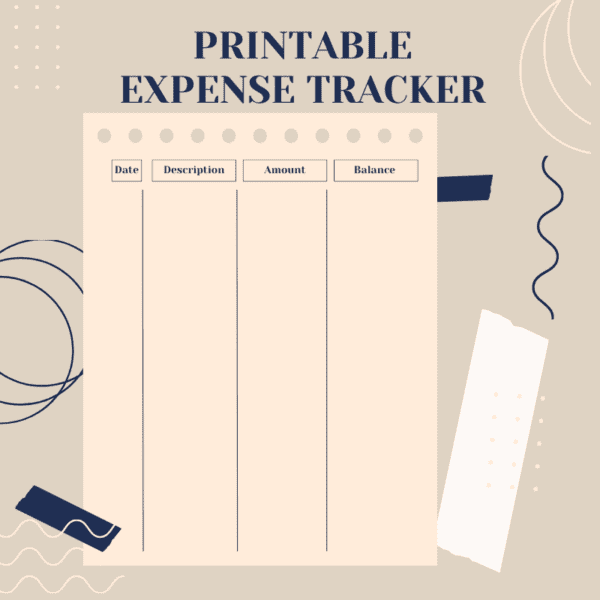 Printable Expense Tracker